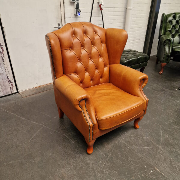 Chesterfield Lord Fauteuil – Golden Oak, Leer