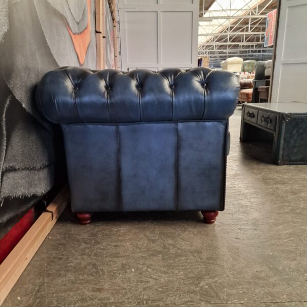 Chesterfield Brighton Antiek Blauw 6-zits bank leer