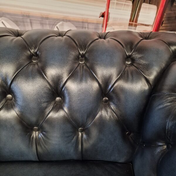 Chesterfield Brighton Antiek Blauw 6-zits bank leer