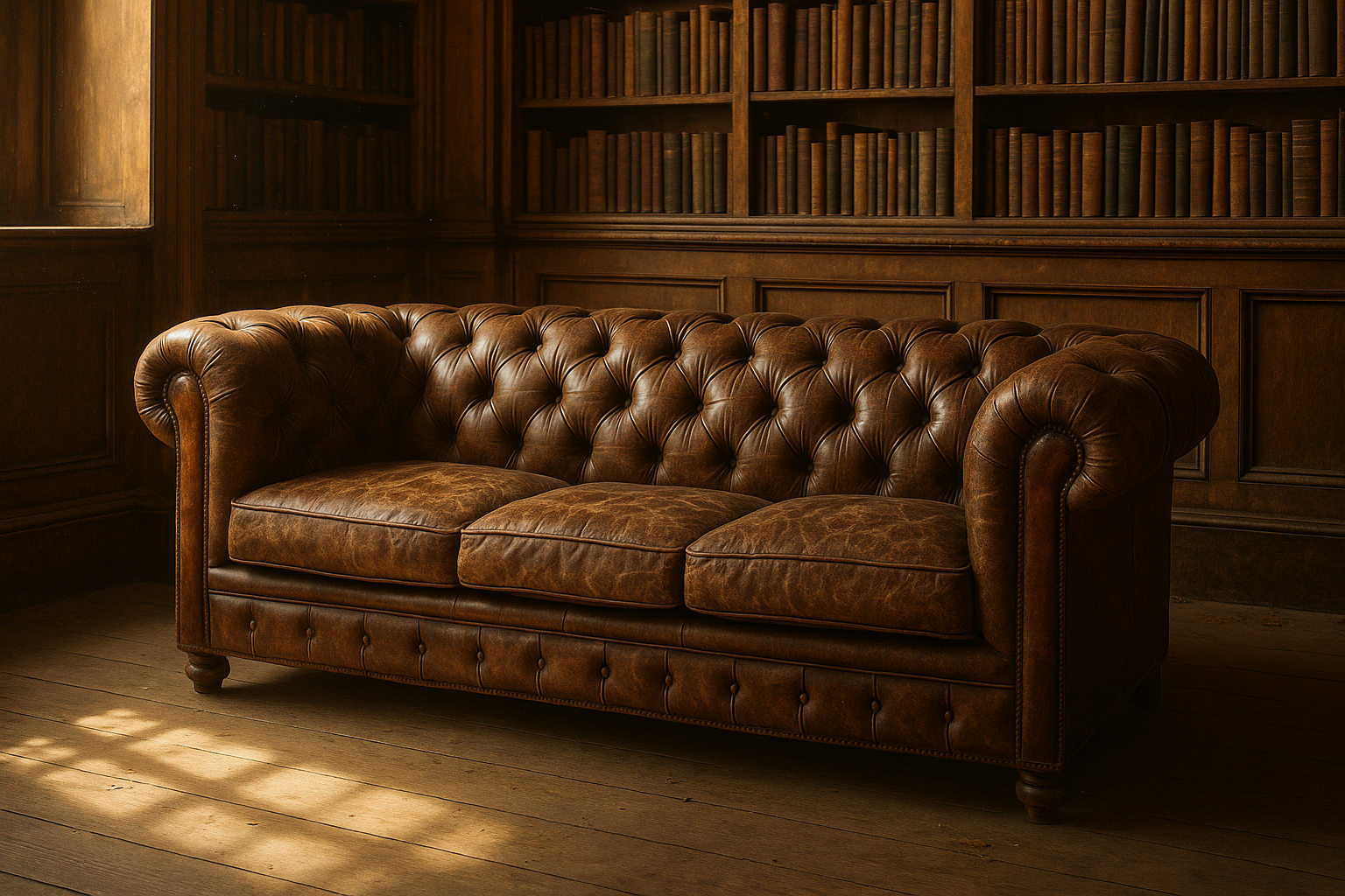 Hoe een authentieke 19e-eeuwse Chesterfield bank te herkennen aan handgemaakte details