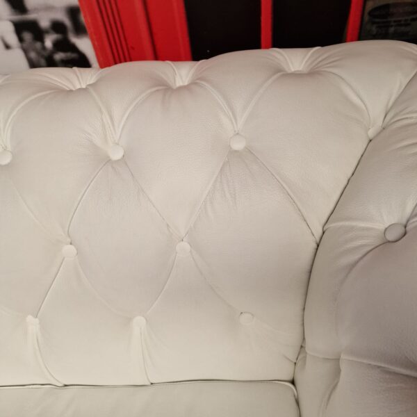 Chesterfield Brighton Hoekbank – Leer, Wit