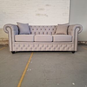 Chesterfield Bank Bahama Lichtgrijs (3-zits)