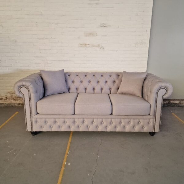 Chesterfield Bank Bahama Lichtgrijs (3-zits)