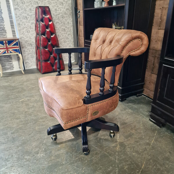 Chesterfield Stoker bureaustoel - Yacht cognac 28