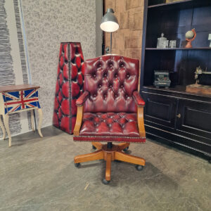 Chesterfield Gainsborough Bureaustoel - Antiek Rood