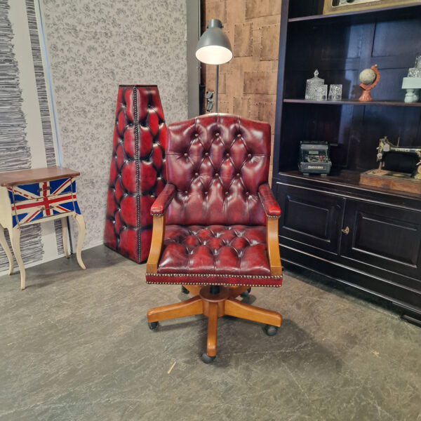 Chesterfield Gainsborough Bureaustoel - Antiek Rood