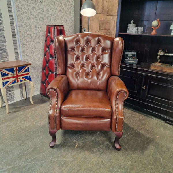 Chesterfield Lazychester relaxfauteuil (M) - Cognac