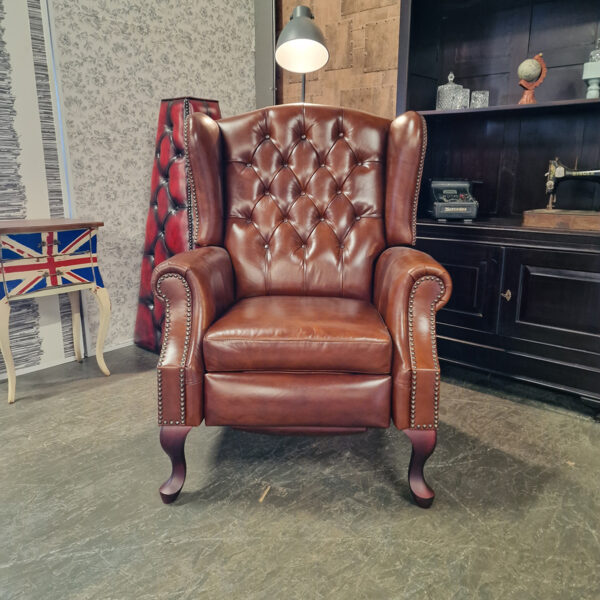Chesterfield Lazychester relaxfauteuil (M) - Cognac