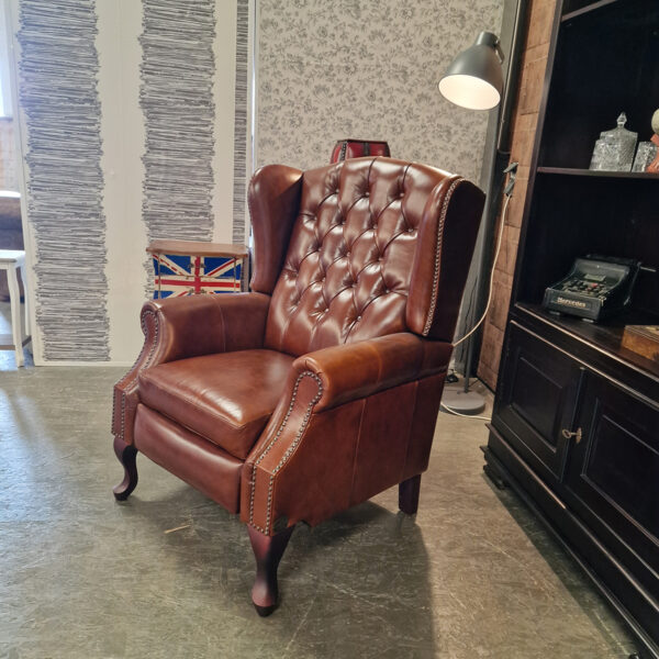Chesterfield Lazychester relaxfauteuil (M) - Cognac