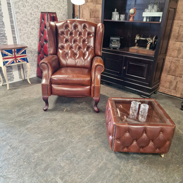 Chesterfield Lazychester relaxfauteuil (M) - Cognac