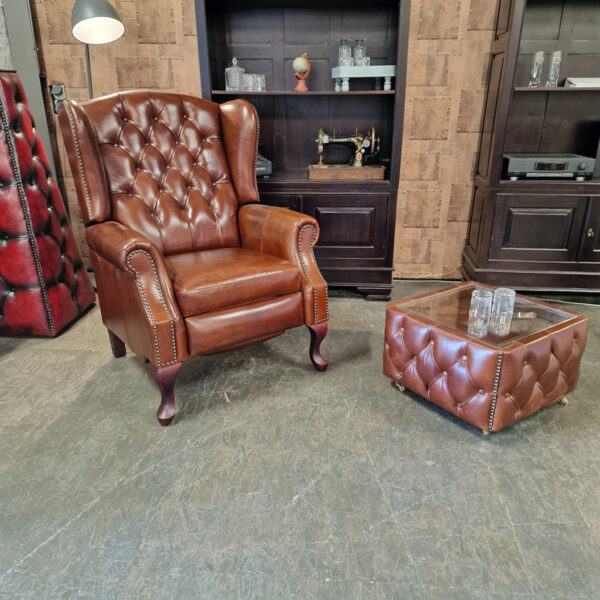 Chesterfield Lazychester relaxfauteuil (M) - Cognac