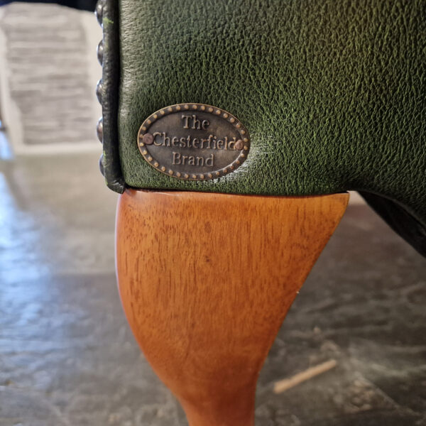 Lazychester relaxfauteuil (M) - Antiek Limoen Groen met knopenzit