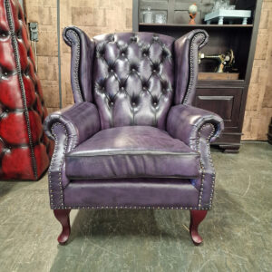 Chesterfield King fauteuil - Antiek Paars