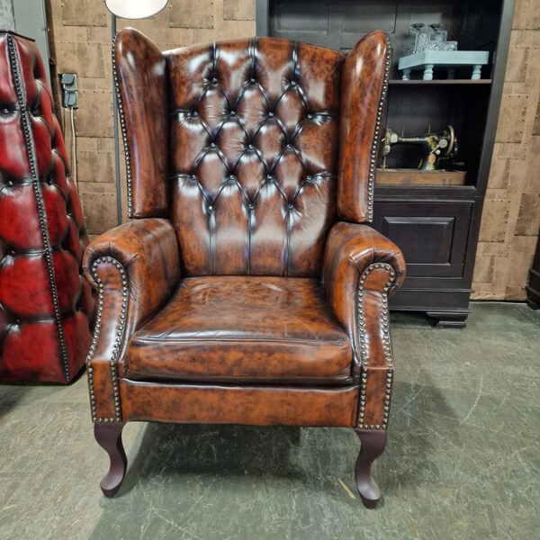 Lazychester fauteuil (Niet verstelbaar) Speciale maat- Antiek Bruin