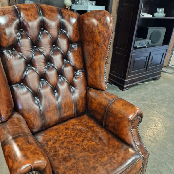 Lazychester fauteuil (Niet verstelbaar) Speciale maat- Antiek Bruin