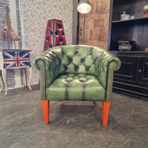 Chesterfield Club chair - Antiek Limoen Groen