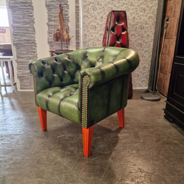 Chesterfield Club chair - Antiek Limoen Groen