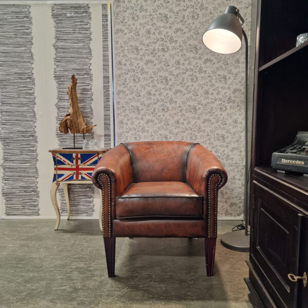 Chesterfield Club chair - Antiek bruin