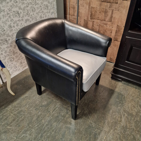 Chesterfield Club chair - Zwart/zilver