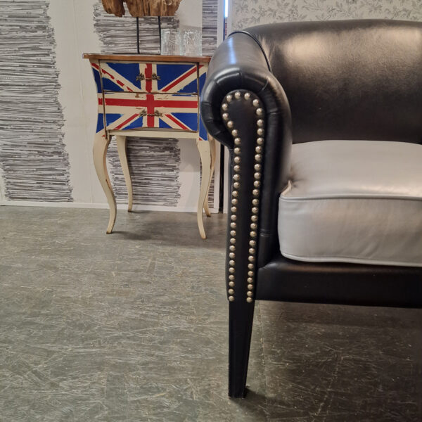 Chesterfield Club chair - Zwart/zilver