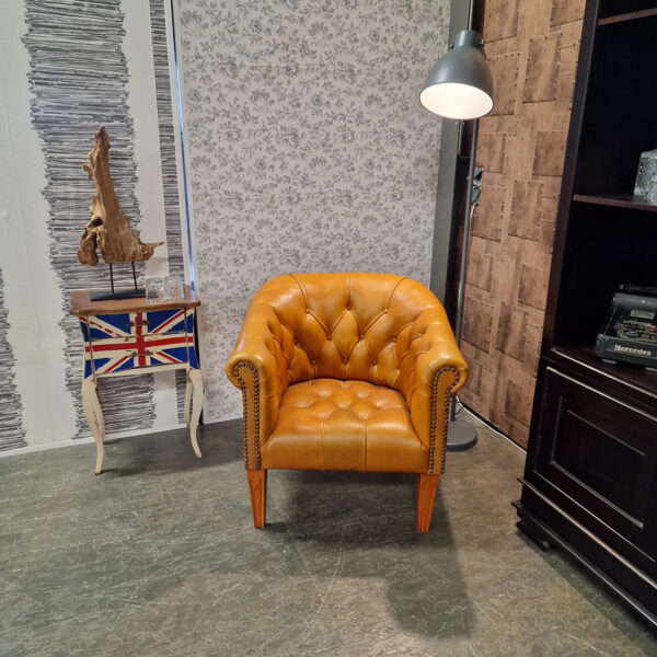 Chesterfield Club chair - Golden oak