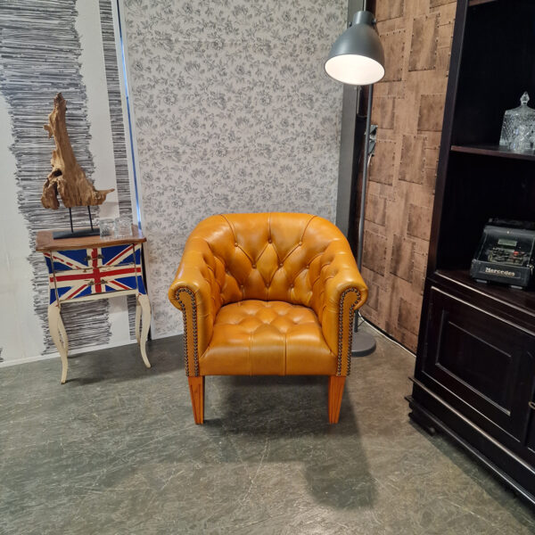 Chesterfield Club chair - Golden oak