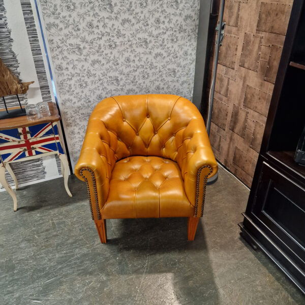 Chesterfield Club chair - Golden oak