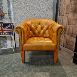 Chesterfield Club chair - Golden oak