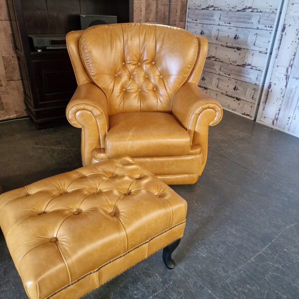 Haeck draaibare fauteuils + hocker set - Golden Oak