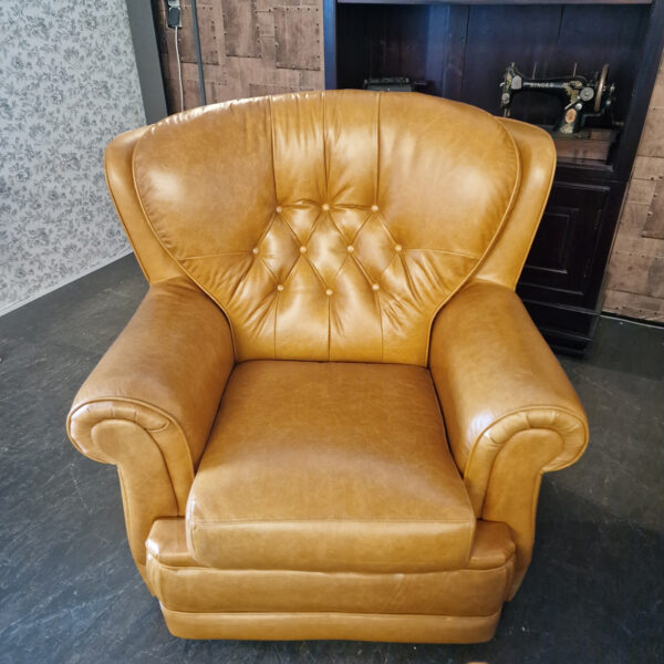 Haeck draaibare fauteuils + hocker set - Golden Oak