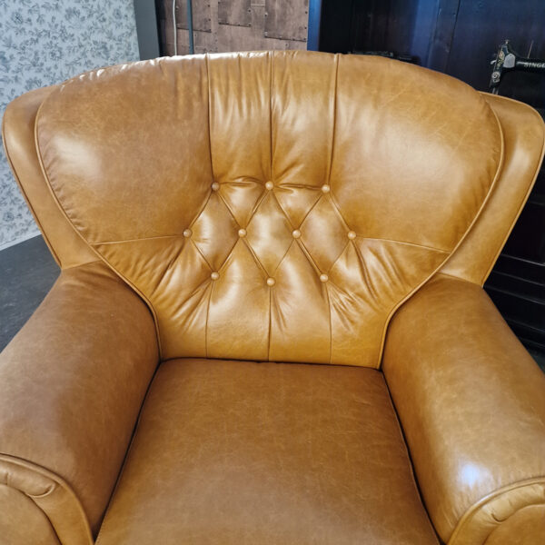 Haeck draaibare fauteuils + hocker set - Golden Oak