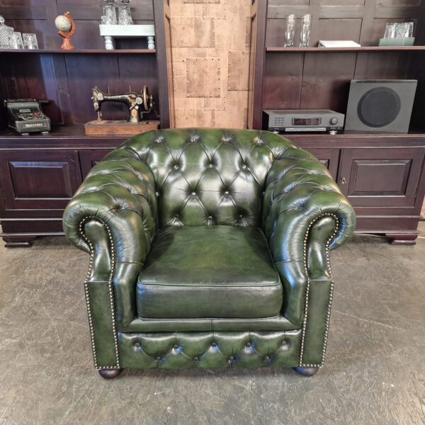 Chesterfield Charlston Fauteuil - Antiek Groen