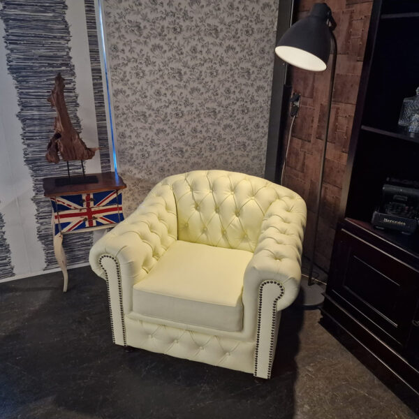 Chesterfield Melbourne set 1+1 zits - Crème white