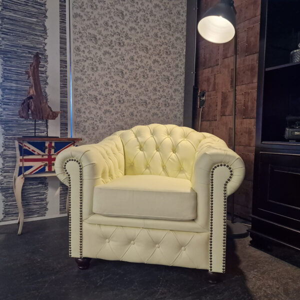 Chesterfield Melbourne set 1+1 zits - Crème white