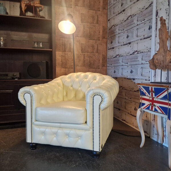 Chesterfield Melbourne set 1+1 zits - Crème white