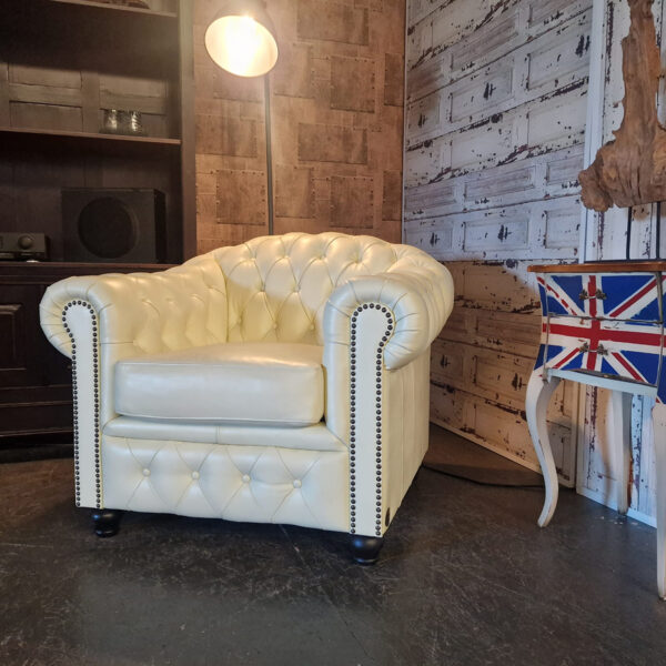 Chesterfield Melbourne set 1+1 zits - Crème white