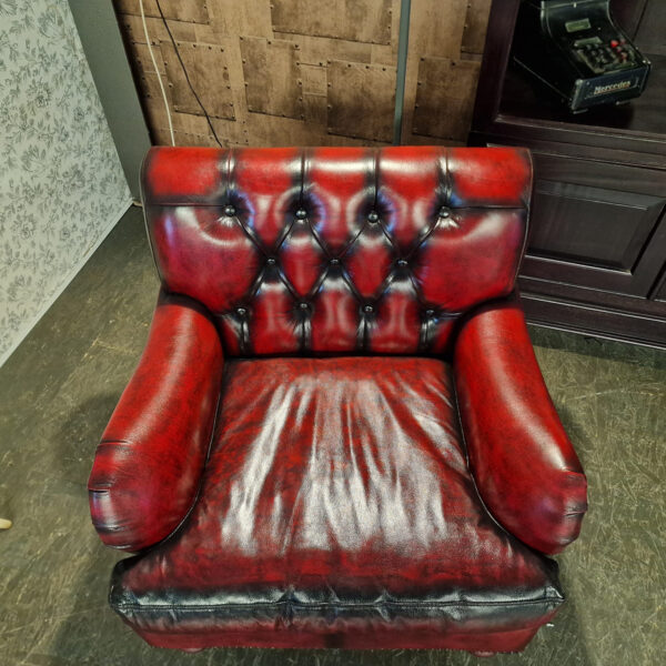 Chesterfield Bolton fauteuil - Antiek rood