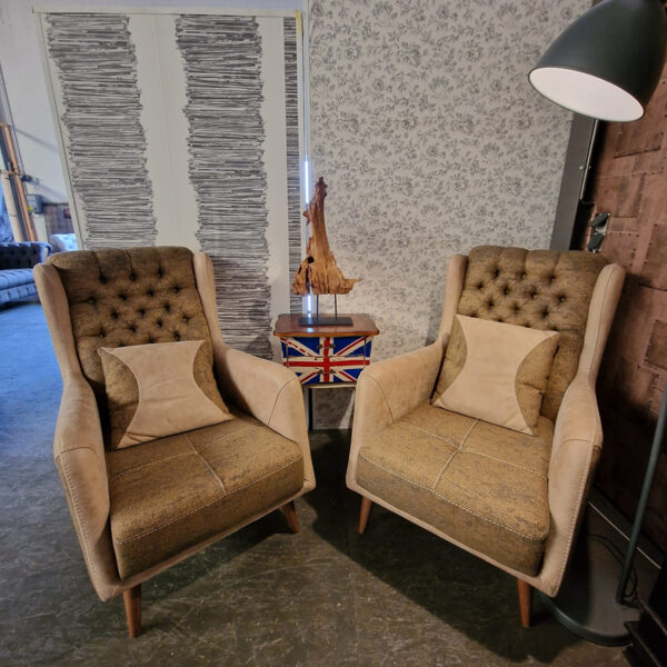 Chesterfield Dareton 3-zits + 2 fauteuils - Beige