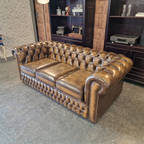 Chesterfield Chesham 3-zits - Antiek Goud