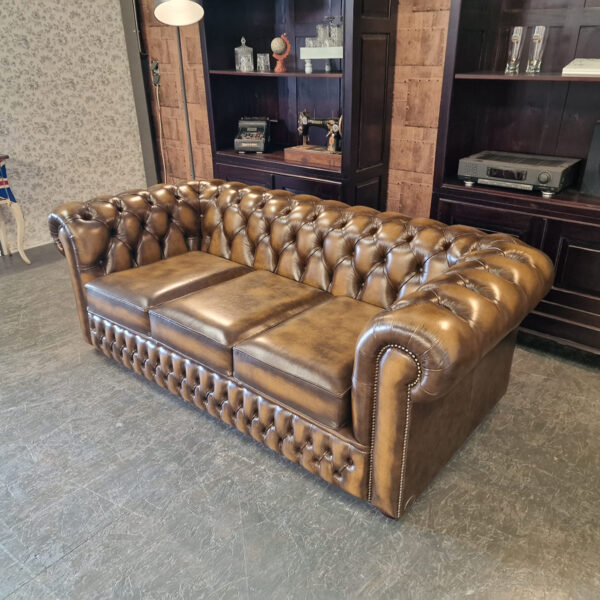 Chesterfield Chesham 3-zits - Antiek Goud