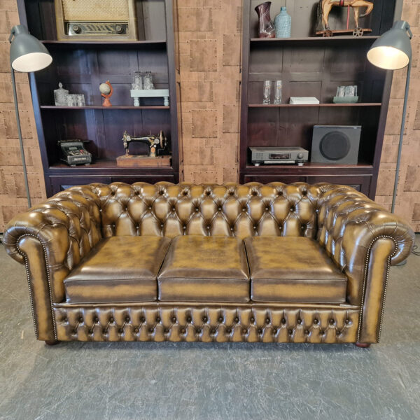 Chesterfield Chesham 3-zits - Antiek Goud