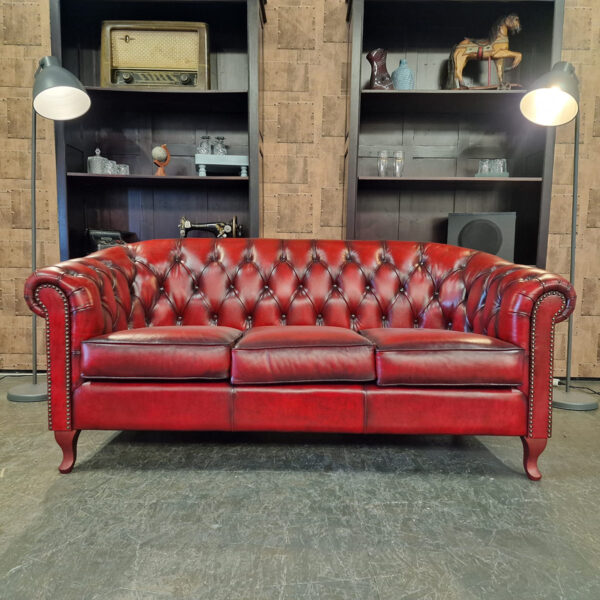 Chesterfield Hampton 3-zits - Antiek rood