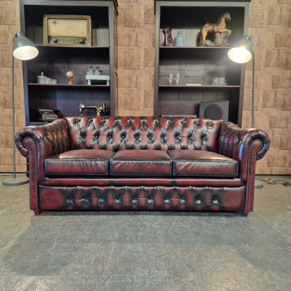 Chesterfield Melbourne 3-zits - Antiek Rood (SA)