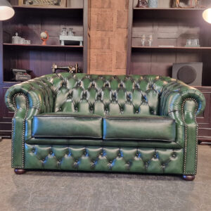 Chesterfield Charlston 2-zits - Antiek groen