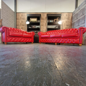 Chesterfield Melbourne Set 2 + 3 zits - Rood