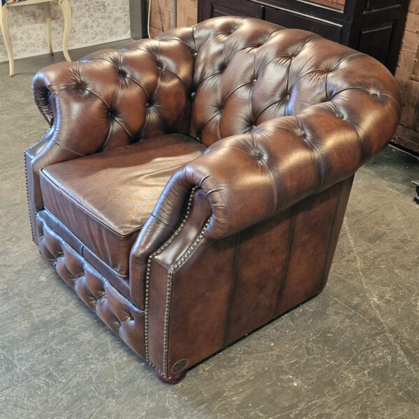 Chesterfield Charlston fauteuil - Antiek bruin
