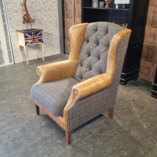 Chesterfield Harris Tweed fauteuil - Woolly