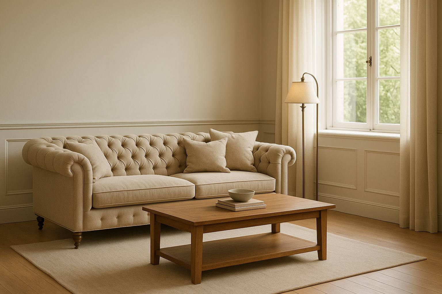 Hoe kies je de juiste afmetingen voor een Brits stijl bankstel in jouw woonkamer?