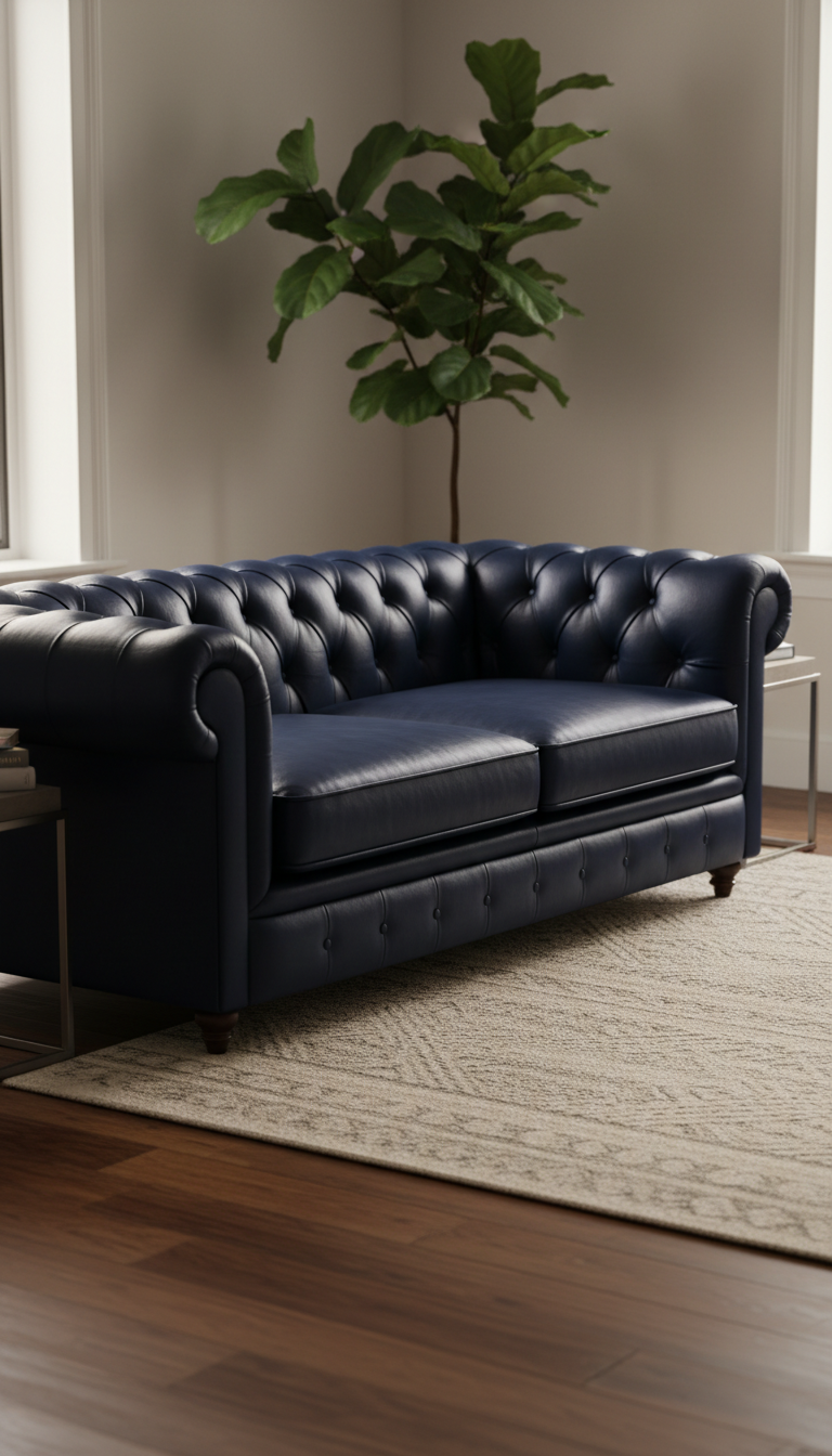 Blauwe Chesterfield in je interieur: praktische tips voor harmonieuze kleurcombinaties en contrast