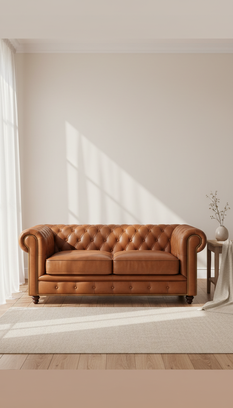 Chesterfield herinterpretatie: moderne toepassingen van klassieke rococo-invloeden in lederen zetels